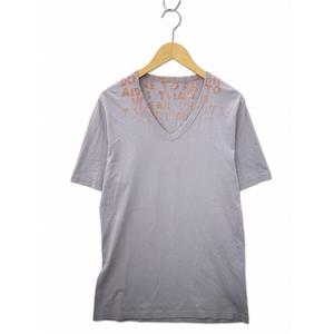 メゾンマルジェラ Maison Margiela AIDS T-SHIRT Vネック エイズ フロッキープリント 半袖 Tシャツ L レディース