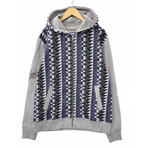 デシグアル Desigual SWEAT-LOLOS スウェット ロロス ジップアップ パーカー XL BLUE/GRAY/BLACK(ブルー/グレー/ブラック) 秋冬 メンズ