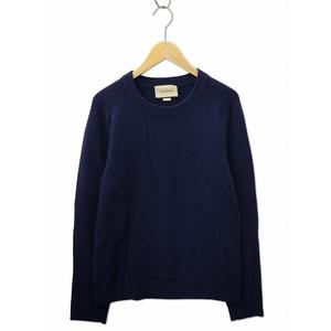グッチ GUCCI 694786 XKCD5 クルーネック GUCCIパッチ ウール ニット セーター L NAVY(ネイビー) メンズ