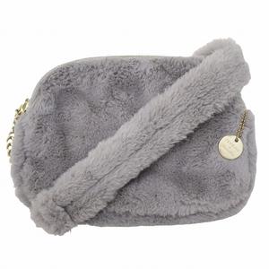 ジュエルナローズ Jewelna Rose がま口 ファー ショルダーバッグ LIGHTGRAY(ライトグレー) 秋冬 レディース