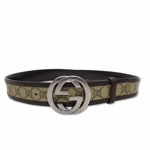 グッチ GUCCI 142930 GGスプリーム インターロッキングGバックル付き レザー ベルト メンズ