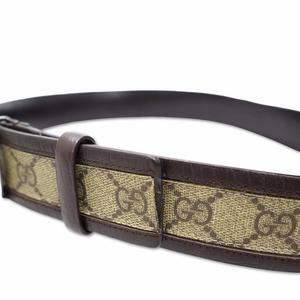 グッチ GUCCI 142930 GGスプリーム インターロッキングGバックル付き レザー ベルト メンズ