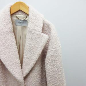 マレーラ MARELLA ウール 起毛 ロングコート J42 ピンクベージュ