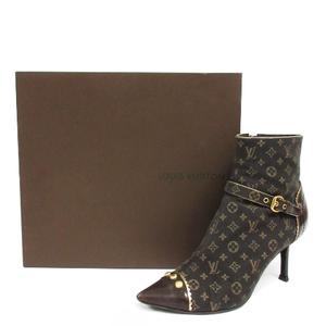 ルイヴィトン LOUIS VUITTON ショートブーツ NO0037 モノグラム ポイン  