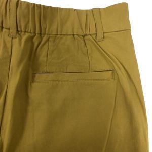 シューラルー パンツ ストレート 無地 ロング丈 S 黄 イエロー レディース