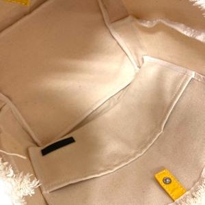 「専用」アヤコAYAKO フリンジ付きトートバッグ S イエローとノベルティ2点 専用」アヤコAYAKO フリンジ付きトートバッグ S イエローと