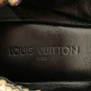 ルイヴィトン LOUIS VUITTON バレエシューズ フラットシューズ リボン 花柄 37 白 ホワイト 紫 パープル レディース