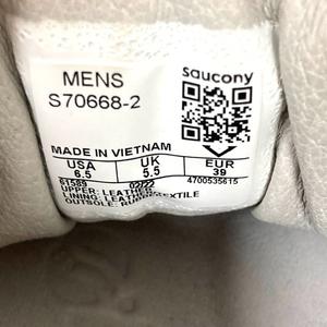 サッカニー SAUCONY スニーカー S70668-2 SHADOW 6000 ローカット ロゴ メッシュ USA6.5 24.5cm 白 ホワイト 赤 レッド メンズ