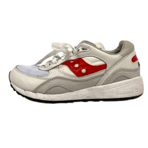 サッカニー SAUCONY スニーカー S70668-2 SHADOW 6000 ローカット ロゴ メッシュ USA6.5 24.5cm 白 ホワイト 赤 レッド メンズ