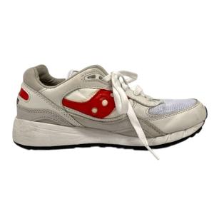 サッカニー SAUCONY スニーカー S70668-2 SHADOW 6000 ローカット ロゴ メッシュ USA6.5 24.5cm 白 ホワイト 赤 レッド メンズ