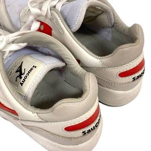 サッカニー SAUCONY スニーカー S70668-2 SHADOW 6000 ローカット ロゴ メッシュ USA6.5 24.5cm 白 ホワイト 赤 レッド メンズ
