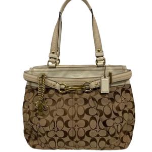コーチ COACH ハンドバッグ E0871-12467 ロゴ ブランド柄 ゴールド金具  茶 ブラウン レディース