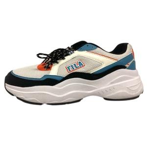 フィラ FILA スニーカー FC2217 厚底 ローカット メッシュ ロゴ 28cm マルチカラー 白 ホワイト 青 ブルー オレンジ 黒 ブラック メンズ