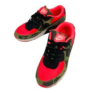 ナイキ NIKE CW6024-600 AIR MAX 90 SP エアマックス90 スニーカー カモフラ柄 ロゴ 25.0 インフラレッド カーキ レディース