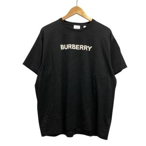 バーバリー BURBERRY Tシャツ 半袖 クルーネック ロゴプリント コットン 8055307/72Q M 黒 ブラック 白 ホワイト メンズ