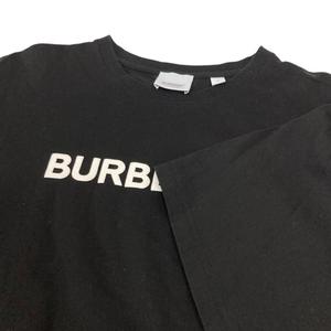 バーバリー BURBERRY Tシャツ 半袖 クルーネック ロゴプリント コットン 8055307/72Q M 黒 ブラック 白 ホワイト メンズ