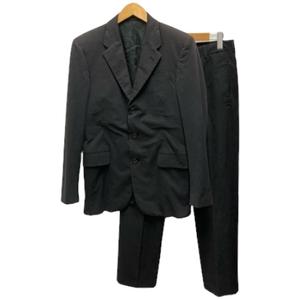 プラダ PRADA テーラードジャケット パンツ セットアップ シングル イタリア製 無地 46S 黒 ブラック メンズ