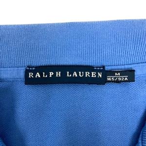 ラルフローレン RALPH LAUREN ポロシャツ カットソー ワンポイント ロゴ刺繍 半袖 М 青 ブルー レディース