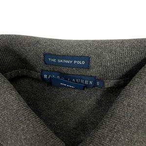 ラルフローレン RALPH LAUREN ポロシャツ 半袖 ロゴ刺繍 コットン S グレー レディース