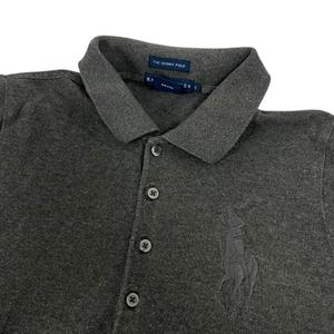 ラルフローレン RALPH LAUREN ポロシャツ 半袖 ロゴ刺繍 コットン S グレー レディース