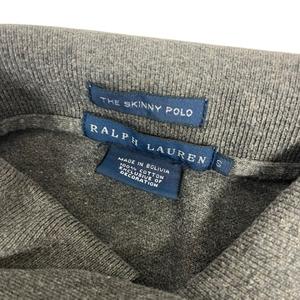 ラルフローレン RALPH LAUREN ポロシャツ 半袖 ロゴ刺繍 コットン S グレー レディース