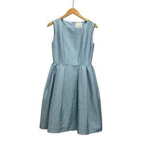 チェスティ Chesty ミニワンピース ノースリーブ クルーネック 無地 11S509 0 ライトブルー レディース