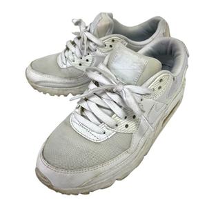 ナイキ NIKE DH8010-100 スニーカー エアマックス90 メッシュ ローカット レースアップ オールホワイト 単色 ワントーン ロゴ 23cm 白 ホワイト レディース