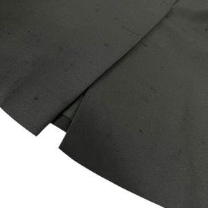 プラダ PRADA スカート 台形 タイト シルク バックスリット 無地 ひざ丈 42 黒 ブラック レディース