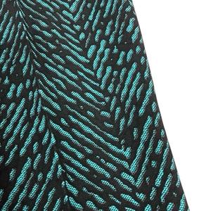 プラダ PRADA パンツ ボトムス スラックス ウール混 ストレッチ 総柄 40 青 ブルー 黒 ブラック レディース