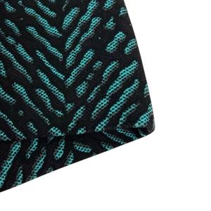 プラダ PRADA パンツ ボトムス スラックス ウール混 ストレッチ 総柄 40 青 ブルー 黒 ブラック レディース