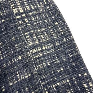 プラダ PRADA スカート 台形 タイト リネン混 ツイード ひざ丈 36S 青 ブルー レディース