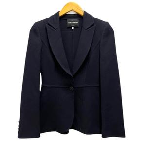 ジョルジオアルマーニ GIORGIO ARMANI ジャケット ブレザー アウター ウール 無地 長袖 36 黒 ブラック レディース
