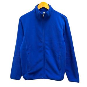 ユニクロ UNIQLO フリースジャケット ブルゾン 無地 長袖 M 青 ブルー メンズ