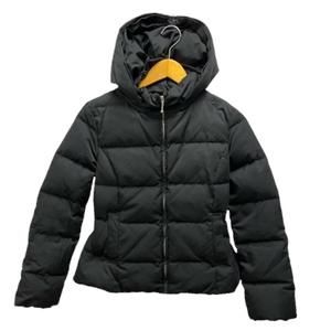 クイーンズコート QUEENS COURT ダウンジャケット 長袖 フード フェザー混 フォックス 無地 1 黒 ブラック レディース