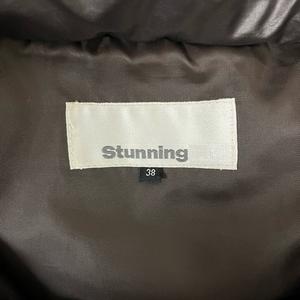 スタニングルアー STUNNING LURE ダウンジャケット 長袖 フード 無地 ナイロン 38 茶 ブラウン レディース