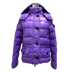 モンクレール MONCLER AIGUILLE ダウンジャケット ブルゾン フード ナイロン フェザー混 ロゴ 長袖 00 紫 パープル レディース