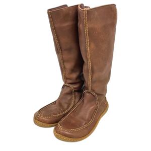 カンペール CAMPER ロングブーツ レザー 裏ボア 35 茶 ブラウン レディース