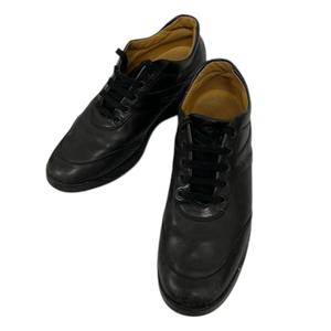 トッズ TOD'S スニーカー 無地 ロゴ 7 1/2  黒 ブラック メンズ