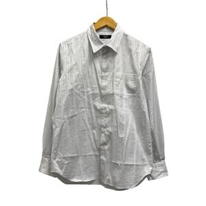 パッゾ PAZZO シャツ 長袖 ストライプ コットン混 3034-1603 3 白 ホワイト メンズ