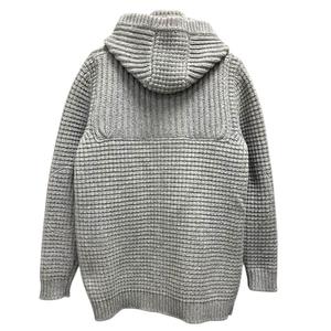 バーク Bark コート ジャケット ニット フード ウール混 長袖 厚手 S グレー メンズ