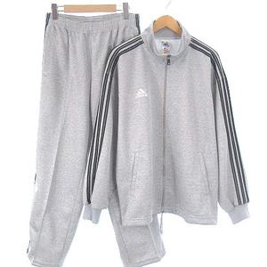 ▼00s adidas セットアップジャージ　トラックジャケット【S】グレー アディダス adidas JD2001 セットアップ ジャージ 上下 トラック