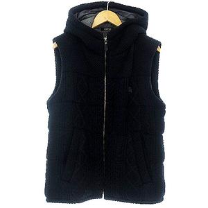 Burberry ブラックレーベル　中綿フーデッドニットベスト　パーカーベスト Burberry ブラックレーベル 中綿フーデッドニットベスト パーカー