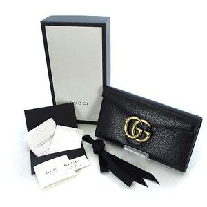 グッチ GUCCI 400586 GG マーモント 長財布 二つ折り ロング フラップ  