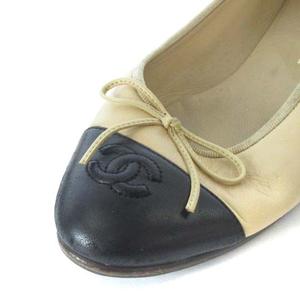 CHANEL パンプス ココマーク レザー D A02819 CHANEL シャネル A A02819 イタリア製 ココマーク リボン レザー