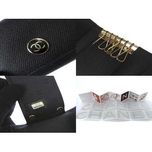 シャネル　カメリア　6連キーケース　レザー　カードケース　ブラック　ゴールド金具 シャネル(CHANEL)シャネル 6連キーケース キーケース