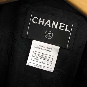 シャネル CHANEL 01P セットアップ ココマークボタン シルク シアー 