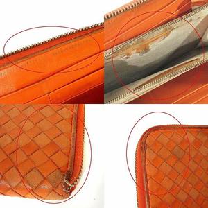 ボッテガヴェネタ　イントレチャート　長財布　オレンジ　114076 BOTTEGA VENETA [未使用] ボッテガヴェネタ イントレチャート