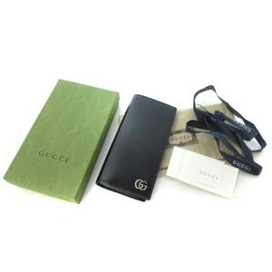 グッチ GUCCI 美品 428740・2067 GGマーモント レザーロングウォレット  