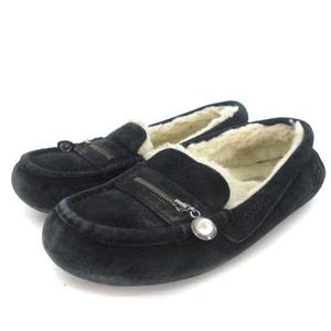 UGG Ansleyブラック モカシン シープスキン 23.0 6