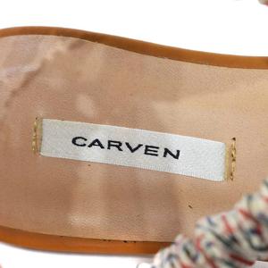 カルヴェン CARVEN 配色 デザイン サンダル フラット ストラップ 